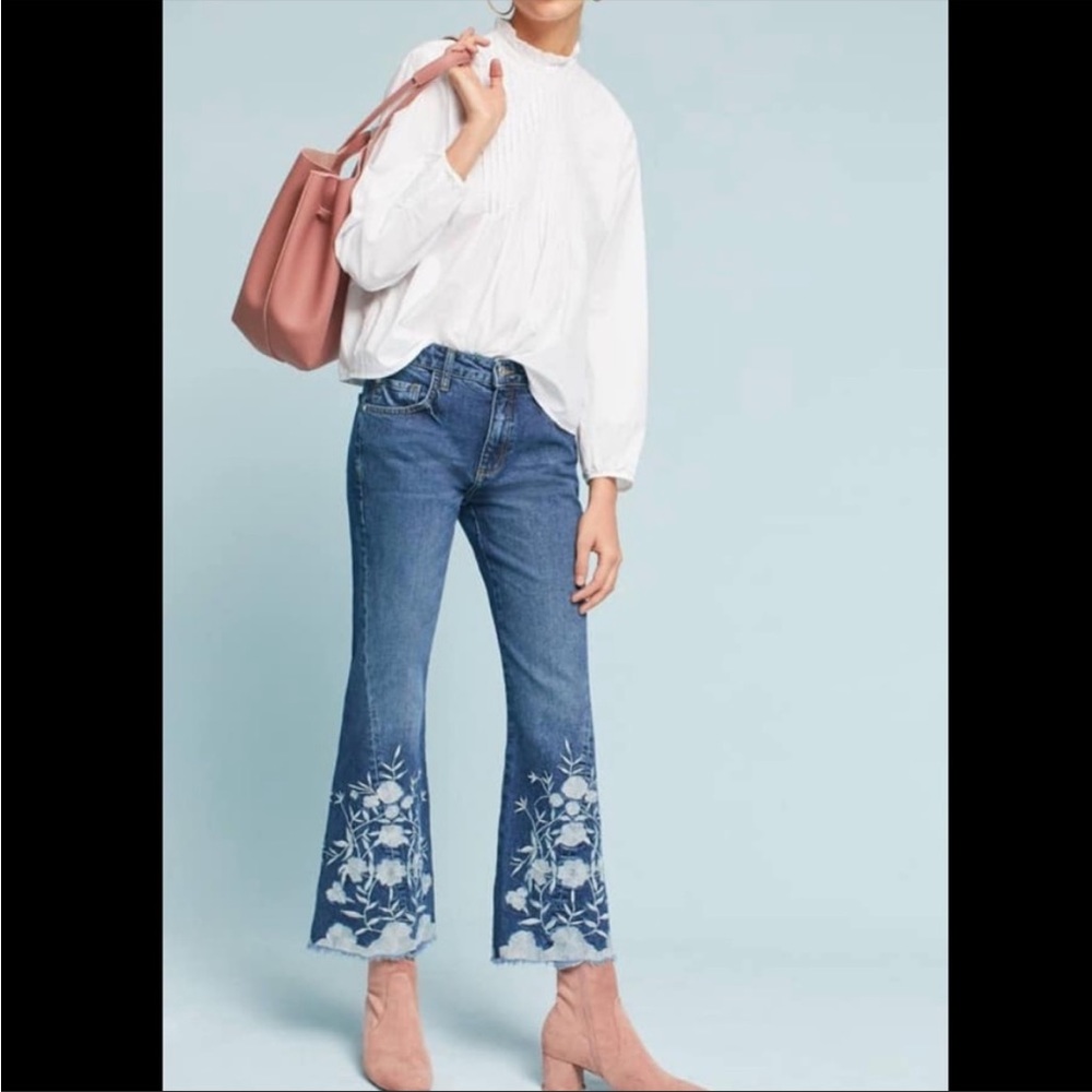 Anthropologie Pilcro Embroidered Jeans Size 27 - Picture 2 of 4